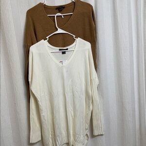 French Connection Brown & Cream Sweaters